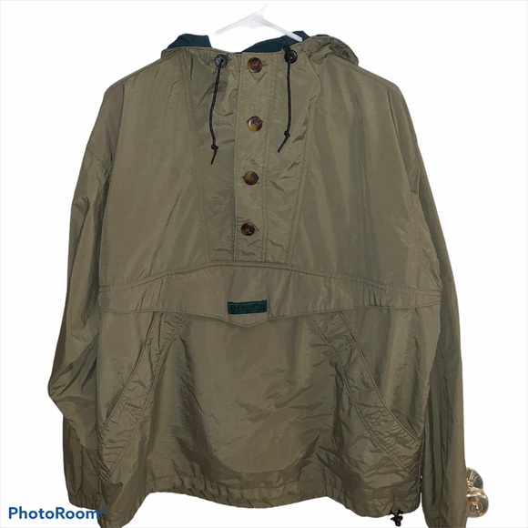Columbia Other - Columbia Dark Khaki Hooded Pullover Jacket, Medium
